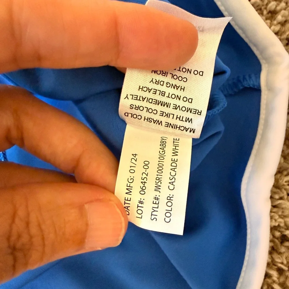 NWT‎ Johnnie-O Gabby Skort Women Large Blue White Performance Golf Tennis Summer